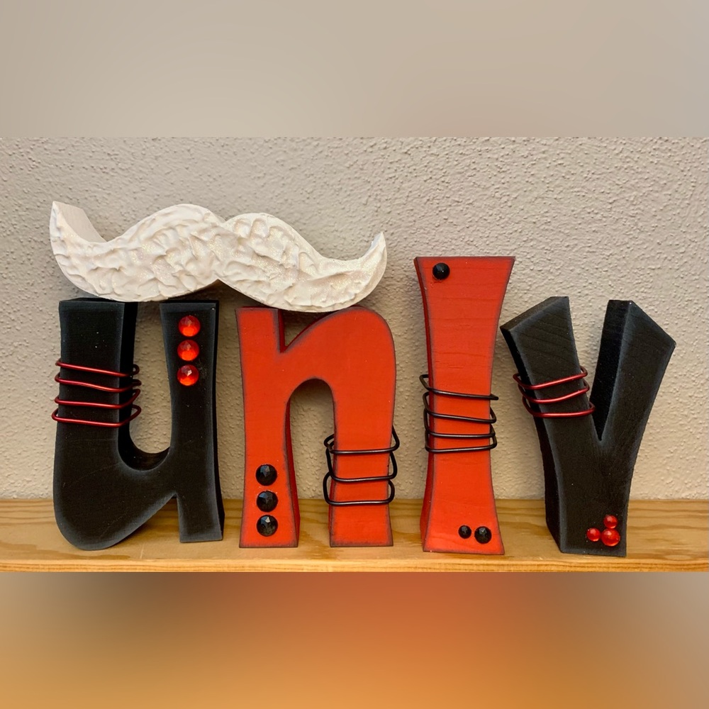 UNLV wood letter blocks